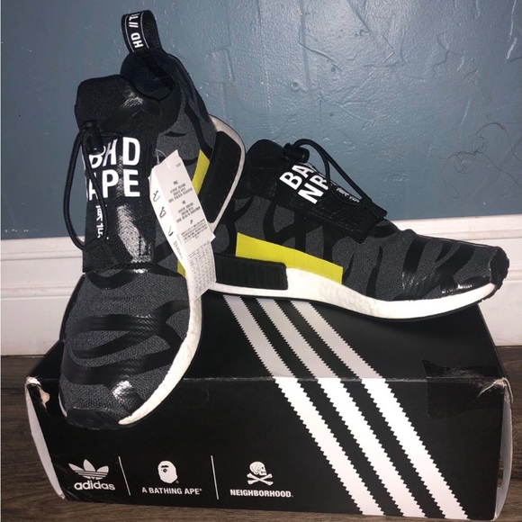 adidas gazelle silver green womens adidas NMD R1 Bape Olive Camo Pre-Owned main image 1